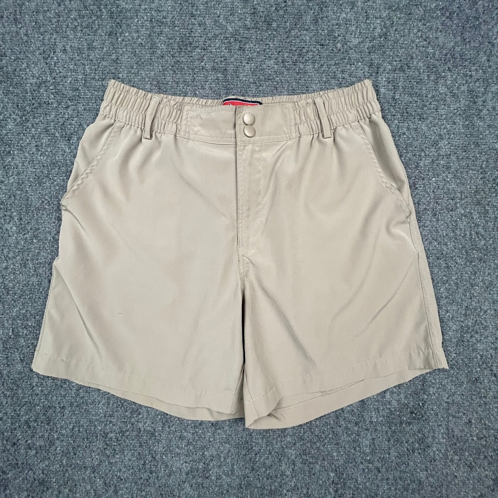 Burlebo Performance Shorts Mens Small Khaki Tan Stretch 6" Inseam Everyday
